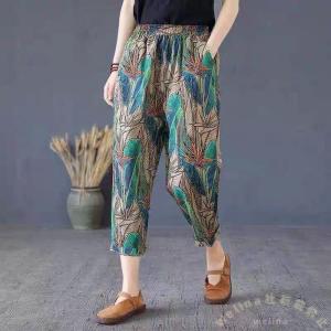 レディース ワイドパンツ 綿麻 ゆったり ウエストゴム リネン エスニック 涼しい 夏 体型カバー Welina（株） 美脚 着回し 通勤 お出かけ