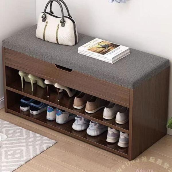 シューズラック 玄関ベンチ スツール 収納付き 幅60/80cm Welina 省スペース 靴収納 ...