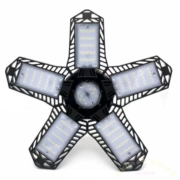 LEDガレージライト 80W 超高輝度 天井照明 5パネル可動 Welina（株） E26/E27対...