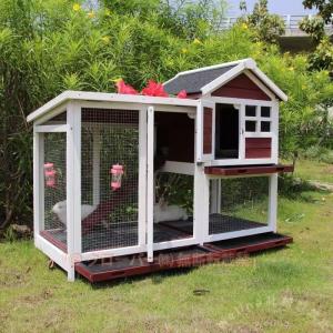 ウサギの巣 大型 飼育ケージ 木製 天然杉材 屋外 屋根付き Welina（株） 多頭飼い ペットゲージ サークル 鳥屋 鳥スタンド かわいい ペット用品