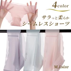 シームレスショーツ パンツ 夏用下着 レディース シースルー パンツ プレーンショーツ 女性用 下着 4色