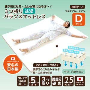 マットレス ダブル マットレストッパー 三つ折...の詳細画像3