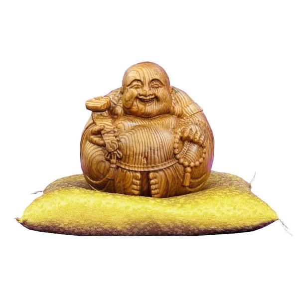 屋久杉 『布袋様』 屋久杉認定シール付き 天福布袋 七福神 家庭円満 無病息災 金運 福徳 商売繁盛...