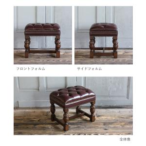 スツール チェスターフィールド アンティーク ...の詳細画像4