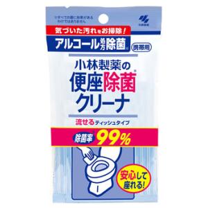 小林製薬 便座除菌クリーナー 携帯用 (10枚) 流せるティッシュタイプ トイレ便座用