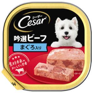 マースジャパン シーザー トレイ 成犬用 吟選ビーフ まぐろ入り (100g) ドッグフード ウェッ...