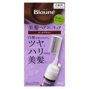 花王 ブローネ 美髪ヘアマニキュア  クシ付 ダークブラウン 本体 (1セット) 白髪染め