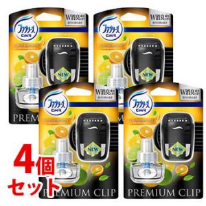 《セット販売》　P&G　ファブリーズ　プレミアムクリップ　シトラスシンフォニー　本体　(7mL)×4個セット　クルマ用　車用消臭剤　P＆G｜wellness-web