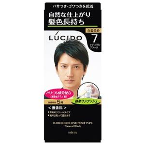 マンダム　ルシード　ワンプッシュケアカラー　7　ナチュラルブラック　男性用　白髪染め　【医薬部外品】｜wellness-web