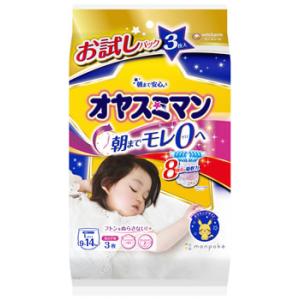 ユニチャーム オヤスミマン 女の子 Lサイズ お試し 9−14kg (3枚入) 夜用パンツ おむつ
