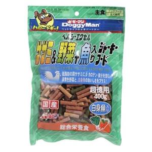 ドギーマン　ヘルシーエクセル　ササミ＆野菜＋魚入りジャーキーフード　超徳用　(400g)　ドッグフー...