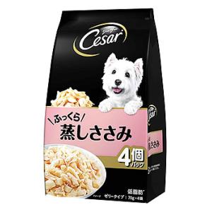 マースジャパン シーザー 成犬用 ふっくら蒸しささみ (70g×4袋) ドッグフード