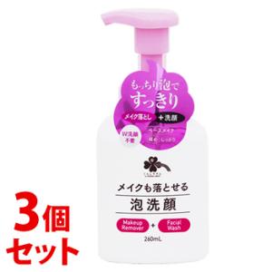 《セット販売》　くらしリズム メイクも落とせる泡洗顔 (260mL)×3個セット  クレンジング メ...