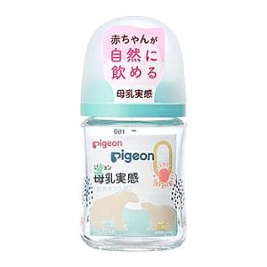 ピジョン 母乳実感 哺乳びん 耐熱ガラス 160mL Bear (1個) 授乳関連グッズ 哺乳瓶