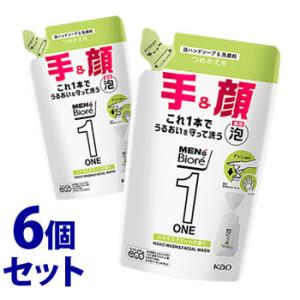 《セット販売》　花王 メンズビオレONE 薬用泡洗顔＆ハンドソープ つめかえ用 (200mL)×6個セット 詰め替え用　医薬部外品｜wellness-web