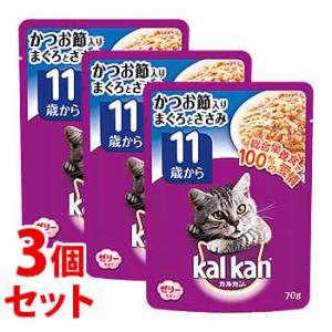 《セット販売》　マースジャパン カルカン パウチ 11歳から かつお節入りまぐろとささみ (70g)...