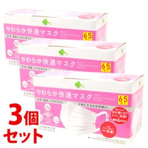 セット販売》 くらしリズム やわらか快適マスク 小さめサイズ (65枚)×3