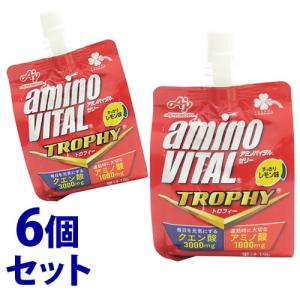 《セット販売》　くらしリズム アミノバイタルゼリー トロフィー すっきりレモン味 (180g)×6個セット ゼリー飲料 クエン酸 アミノ酸1000mg　※軽減税率対象商品｜wellness-web