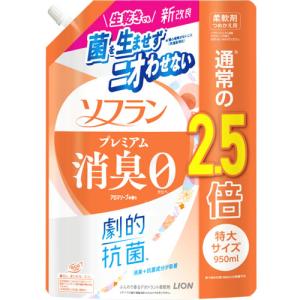 ライオン ソフラン プレミアム消臭 アロマソープの香り 特大 つめかえ用 (950mL) 詰め替え用 柔軟剤｜wellness-web