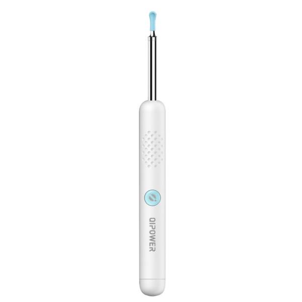 QiPower スマート耳かき ホワイト QE-1 (1個) カメラ付き LEDライト 耳掃除　送料...