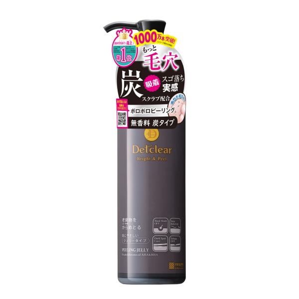 明色化粧品 DETクリア ブライト＆ピール ピーリングジェリー 炭タイプ 無香料 (180mL) ピ...