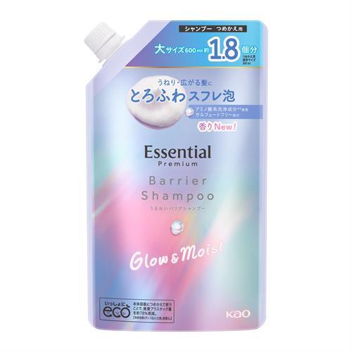 花王 エッセンシャル　プレミアム　うるおいバリアシャンプー　グロウ＆モイスト　つめかえ用　６００ｍＬ...