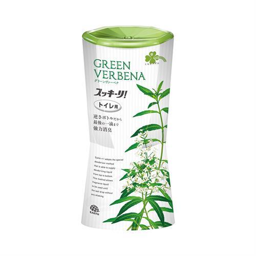 アース製薬 くらしリズム　トイレのスッキーリ　グリーンヴァーベナ　400ML 逆さボトル 消臭芳香剤