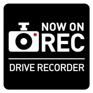 ドラレコ ステッカー│マグネット 録画中 シンプル 黒 あおり運転対策 ドライブレコーダー 搭載 ス...