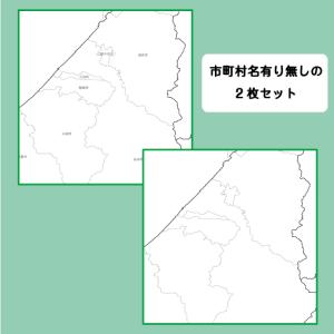 白地図 石川県|中部地方 地理 自由研究 大き...の詳細画像1