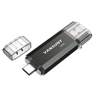 Vansuny USBメモリ 128GB タイプC フラッシュドライブ 2in1 OTG USB 3.0 + USB Cメモリスティック デュアルType C 128ギガ USBサムドライブフォトス｜wellvy-mall