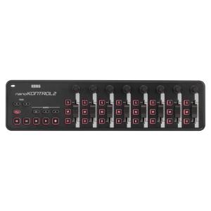 KORG 定番 USB MIDIコントローラー nanoKONTROL2 BK ブラック 音楽制作 DTM コンパクト設計で持ち運びに最適 すぐに始められるソフトウェアライセン｜wellvy-mall