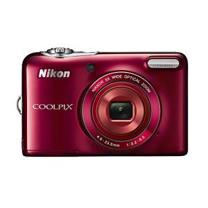 Nikon デジタルカメラ COOLPIX L32 レッド 光学5倍ズーム 2005万画素 乾電池タイプ L32RD｜wellvy-mall