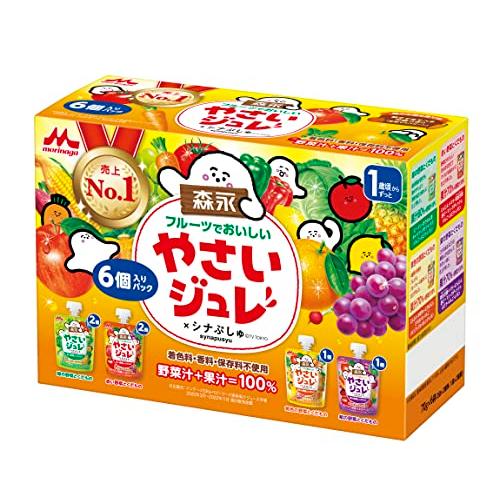 森永 フルーツでおいしいやさいジュレ 70g×6個パック 1歳頃から 4種 アソート  詰め合わせ