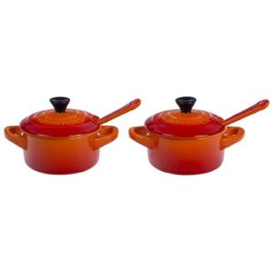 ル・クルーゼせっ器2点セットとスプーンセット炎の商品画像