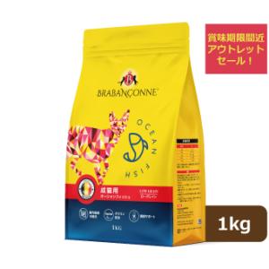 -アウトレットセール- ブラバンソンヌ 成猫用 キャットフード オーシャンフィッシュ 1kg 賞味期限間近：2023年1月22日 小粒 消化器ケア 無添加  数量限定