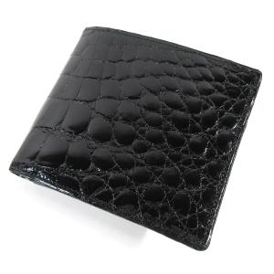 美品 SENNYU 新進工房 二つ折り財布 ヒマラヤクロコ クロコダイル 本革