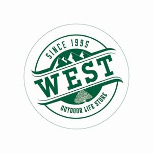WESTオリジナルステッカーラウンド　WESTORIGINAL（ウエストオリジナル）-ホワイト／グリーン