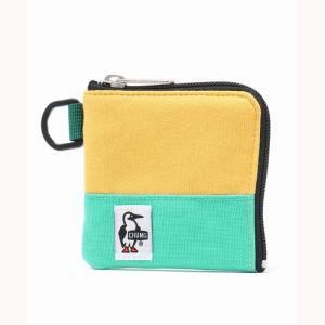 SquareCoinCaseSweatNylon　CHUMS（チャムス）（スクエアコインケーススウェットナイロン）-YolkYellowxAqua｜west-shop