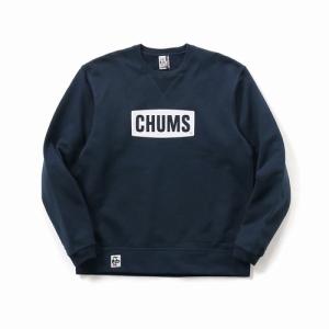 CHUMSLogoCrewTop　CHUMS（チャムス）（チャムスロゴクルートップ）-Navy×White｜west-shop