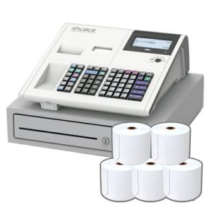 CASIO（カシオ） レジロール紙5巻付き 電子レジスター SR-S200-EX-WE