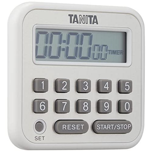 タニタ(Tanita) タイマー マグネット付き テンキー 100時間 ホワイト TD-375 WH...