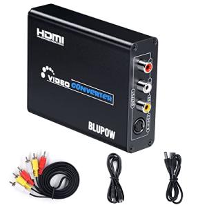 BLUPOW【電源不要】HDMI to コンポジット/S端子 変換器 1080P対応 HDMI to Composite 3RCA AV/S-Vide｜westbay-link