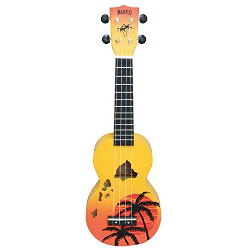 MAHALO ソプラノ UKULELE デザイナーシリーズ ハワイ MD1 HA オレンジ バースト