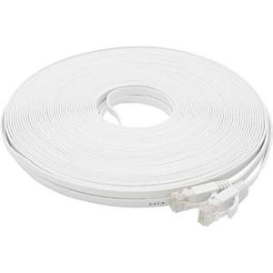 オーディオファン LANケーブル Cat6 ギガビット対応 フラットタイプ ホワイト 30m｜westbay-link