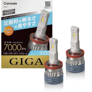 カーメイト(CARMATE) GIGA 車用 LEDヘッドライト S7シリーズ 5000K 車検対応 自然な白色光 H8 H9 H11 H16 BW5