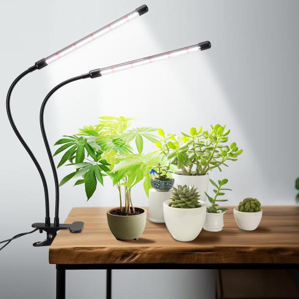 植物育成ライト クリップ式LED植物ライト50W屋内植栽ライト タイミング機能（3H / 6H / ...