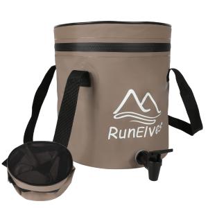 RunElves ウォータージャグ 【2023アップグレード版】 ウォータータンク 10L 折りたたみバケツ 蛇口付き コンパクト 軽量 自立式 キャ｜westbay-link