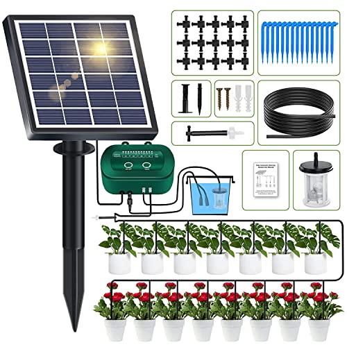 HUIZHOU 自動水やり 植物 ソーラー最新点滴灌漑システム、12個のタイマーモードの自動灌漑シス...
