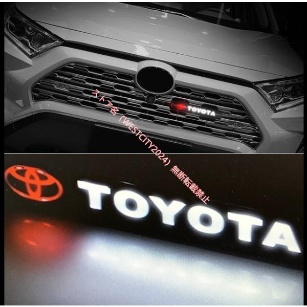 点灯確認済 トヨタ TOYOTA LED エンブレム グリルバッジ 光るエンブレム