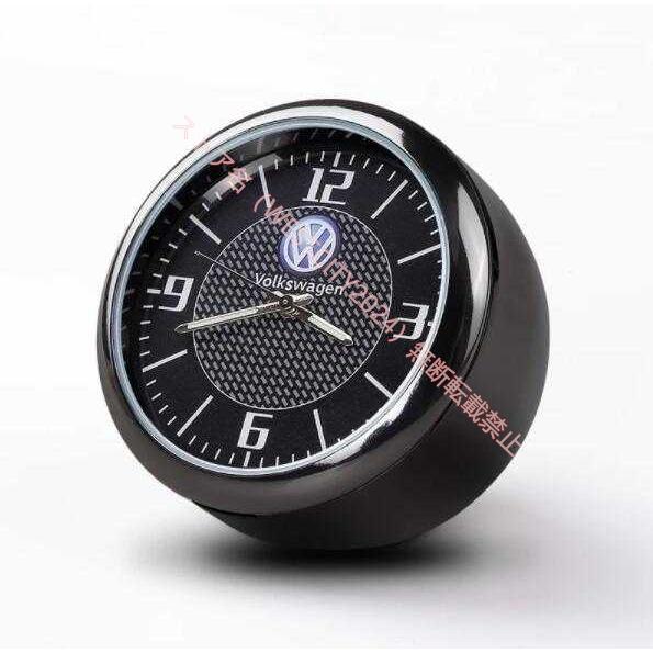 フォルクスワーゲン VW 車載用 クオーツ時計 インテリア 蓄光　クォーツ ボタン電池式 さす針夜光